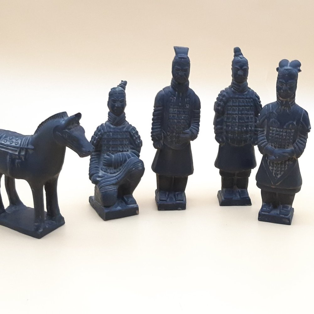 Set of 5 Terra Cotta Warriors -Tomb of The Chinese Emperor Qin Shi Huang